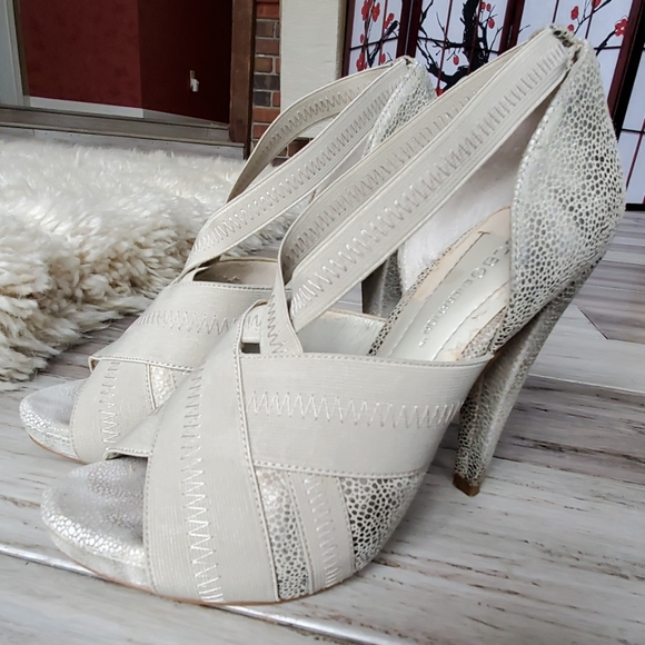 BCBGeneration Angelique Strappy Snakeskin Sandals - Picture 3 of 7